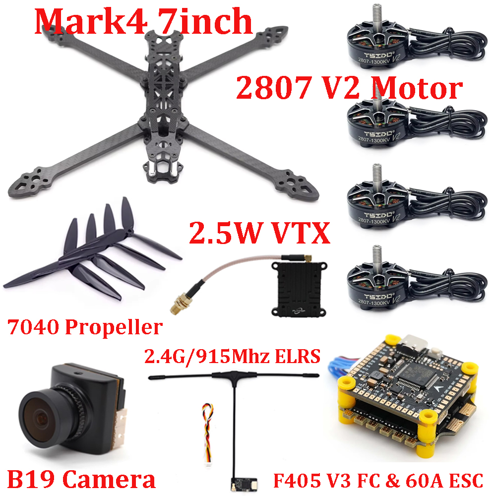 Mark4 7inch Frame Kit F405 V3  - Drone Kit Build Yourself recension och pris